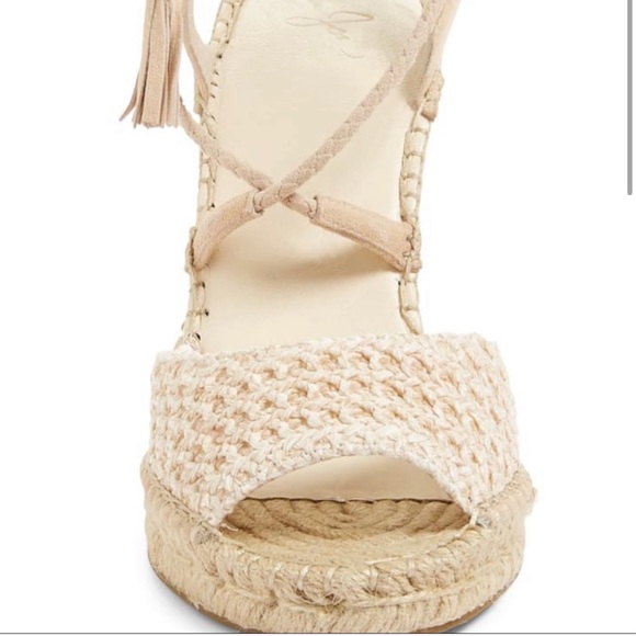 NEW Joie Lace-up Espadrille Wedges. Size 38 - Picture 3 of 4